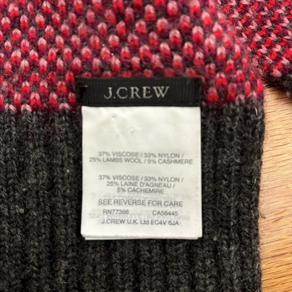 J.CREW winter scarf wool and cashmere blend